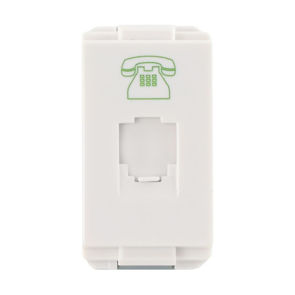 เต้ารับโทรศัพท์ HACO 6P/4C W8201TU สีขาว