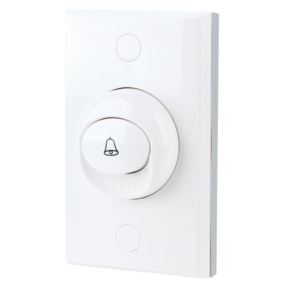 สวิตช์กดกระดิ่ง 1 ช่อง HACO TJ-W2910 สีขาว