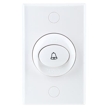 สวิตช์กดกระดิ่ง 1 ช่อง HACO TJ-W2910 สีขาว