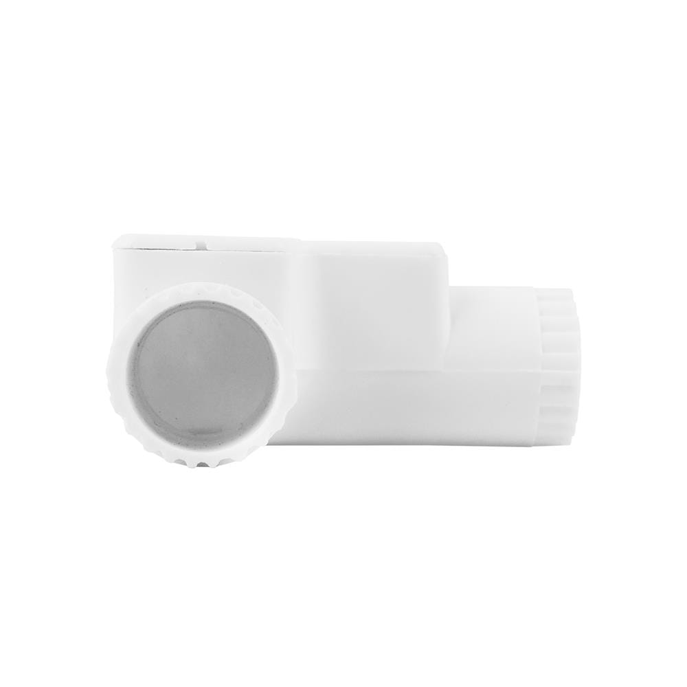 ข้องอ 90 ฝาเปิด PVC HACO 16 มม. สีขาว