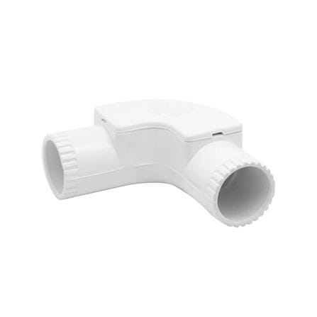 ข้องอ 90 ฝาเปิด PVC HACO 16 มม. สีขาว_0