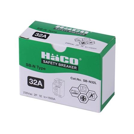 เซฟตี้เบรกเกอร์ 32 แอมป์ 1 เฟส HACO SB_3
