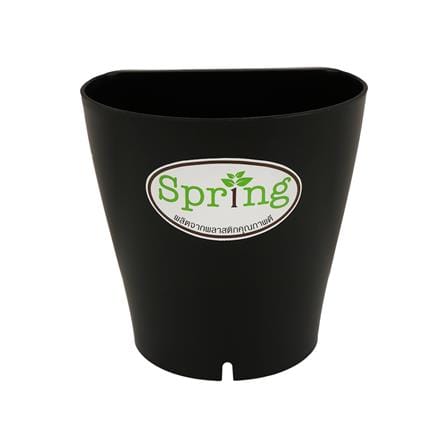กระถางแขวนพลาสติก SPRING 13 ซม. สีดำ_0
