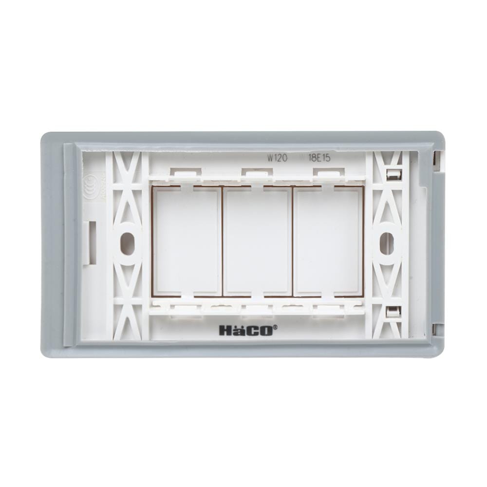 หน้ากากกันน้ำ HACO 3 ช่อง TJ-W120 สีขาว