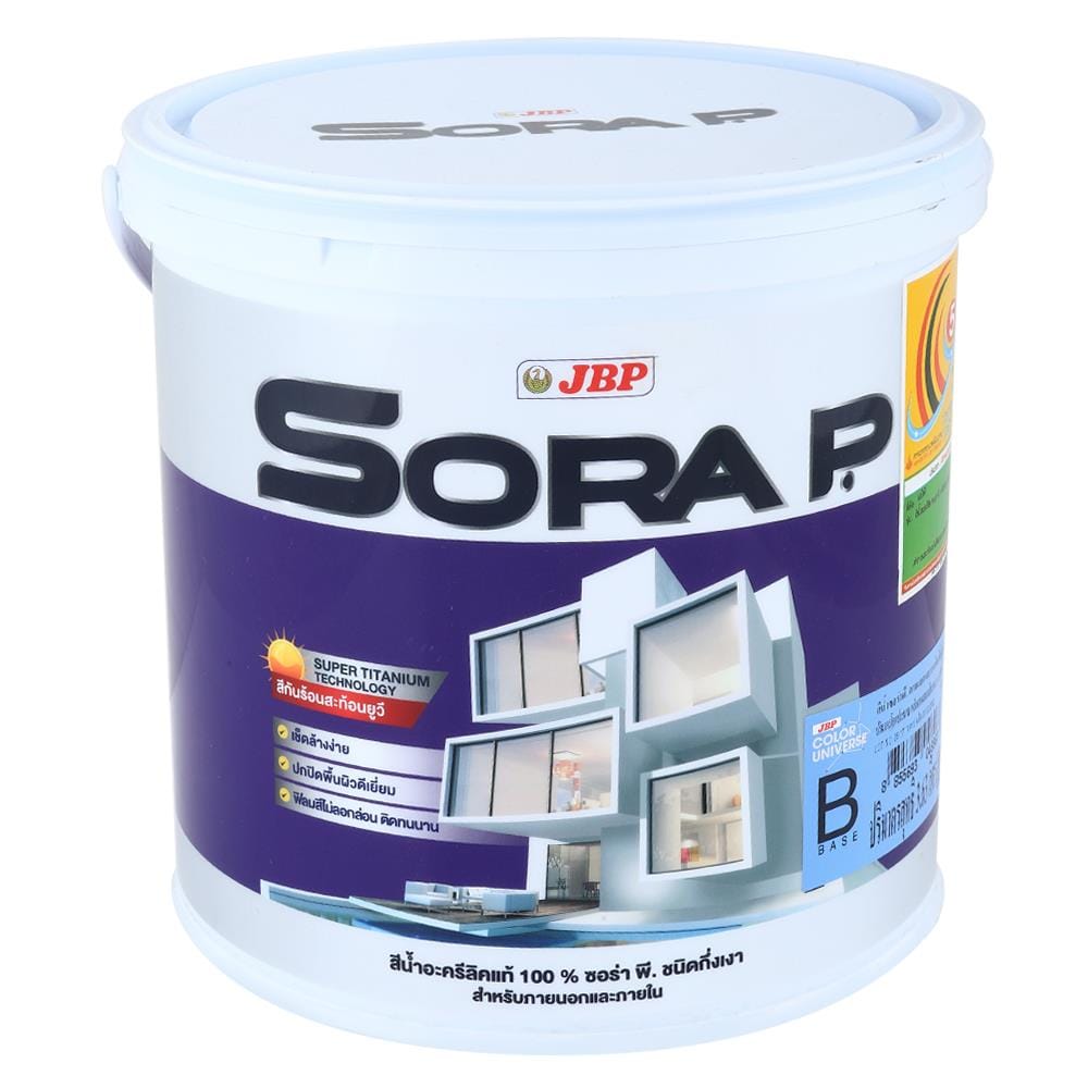 สีน้ำทาภายนอก JBP SORA P BASE B กึ่งเงา 1 แกลลอน