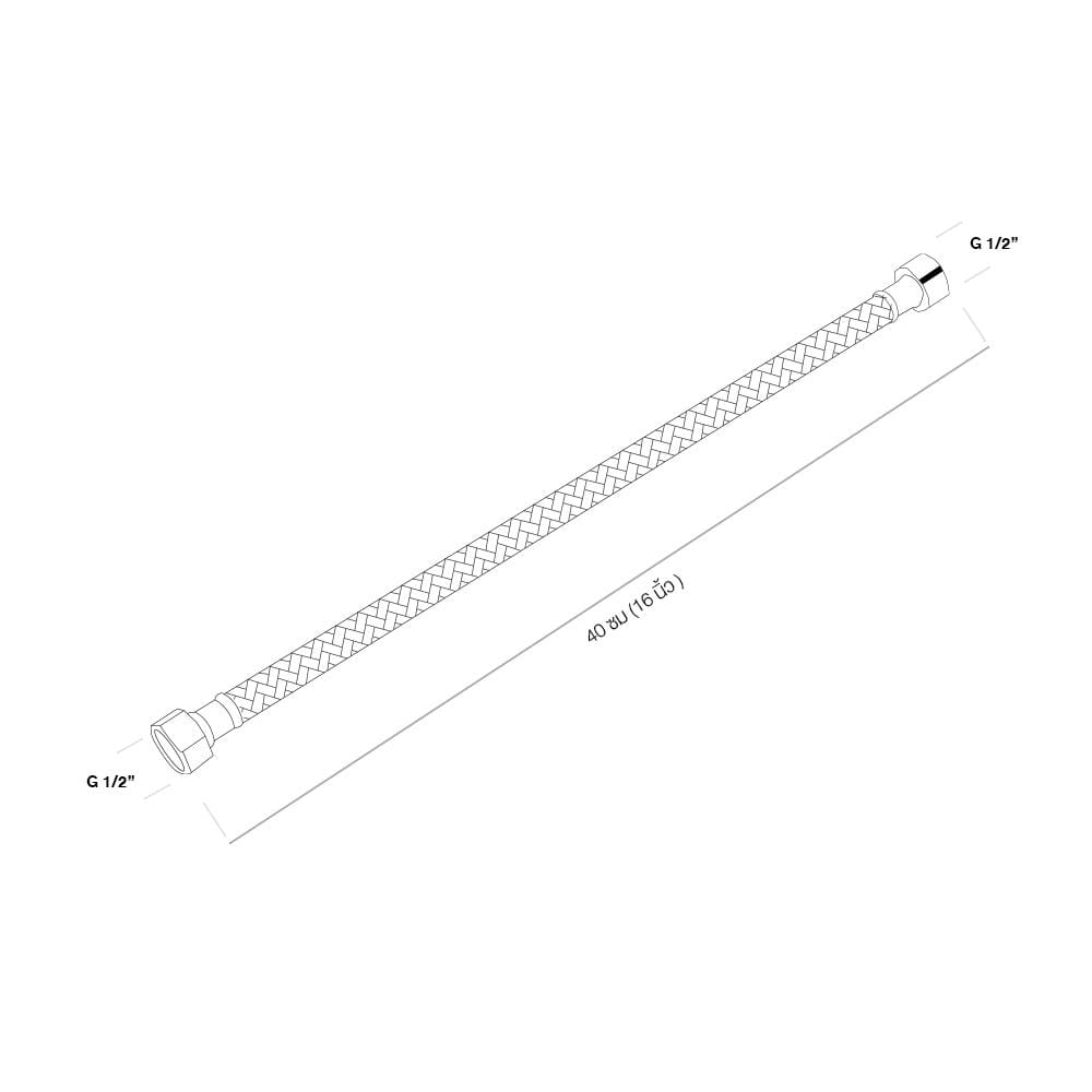 สายน้ำดีสเตนเลส KARAT FAUCET KA-01-500-14-WH 14 นิ้ว