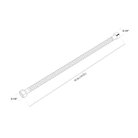 สายน้ำดีสเตนเลส KARAT FAUCET KA-01-500-14-WH 14 นิ้ว_2