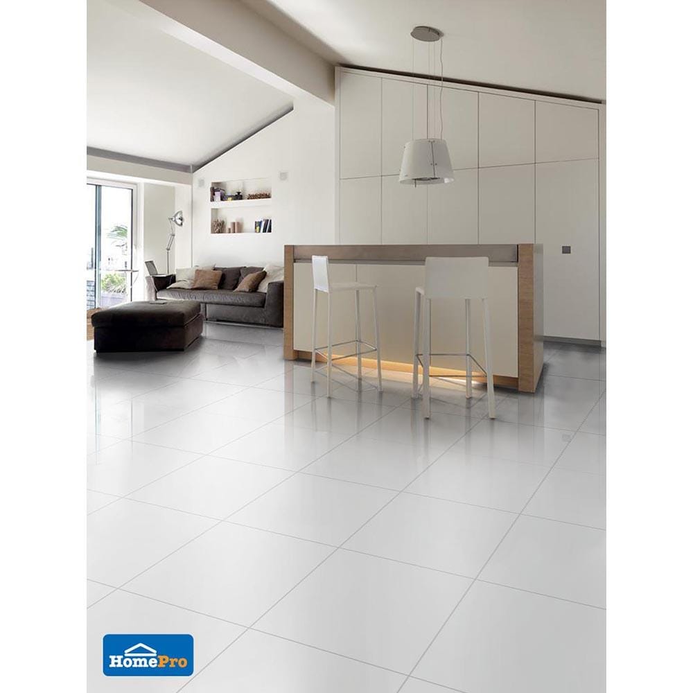 กระเบื้องพื้น 60x60 ซม. TARA ทริปเปิ้ล ไวท์ นิว 1.44M2