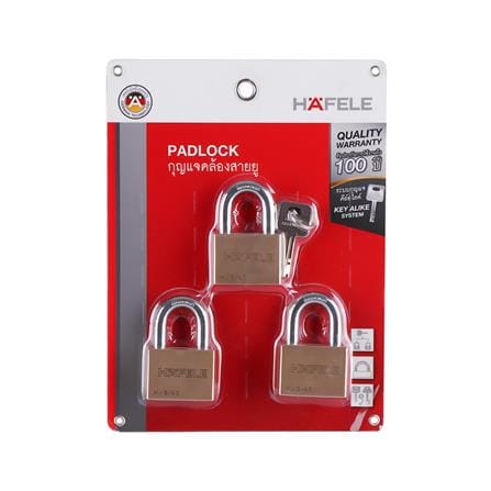 กุญแจคีย์อะไลก์ HAFELE 482.01.987 45 มม. สีทองเหลือง 3 ตัว/ชุด_1