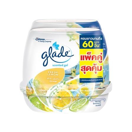 เจลปรับอากาศ GLADE SCENTED 180 กรัม เฟรชเลมอน 1+1_0