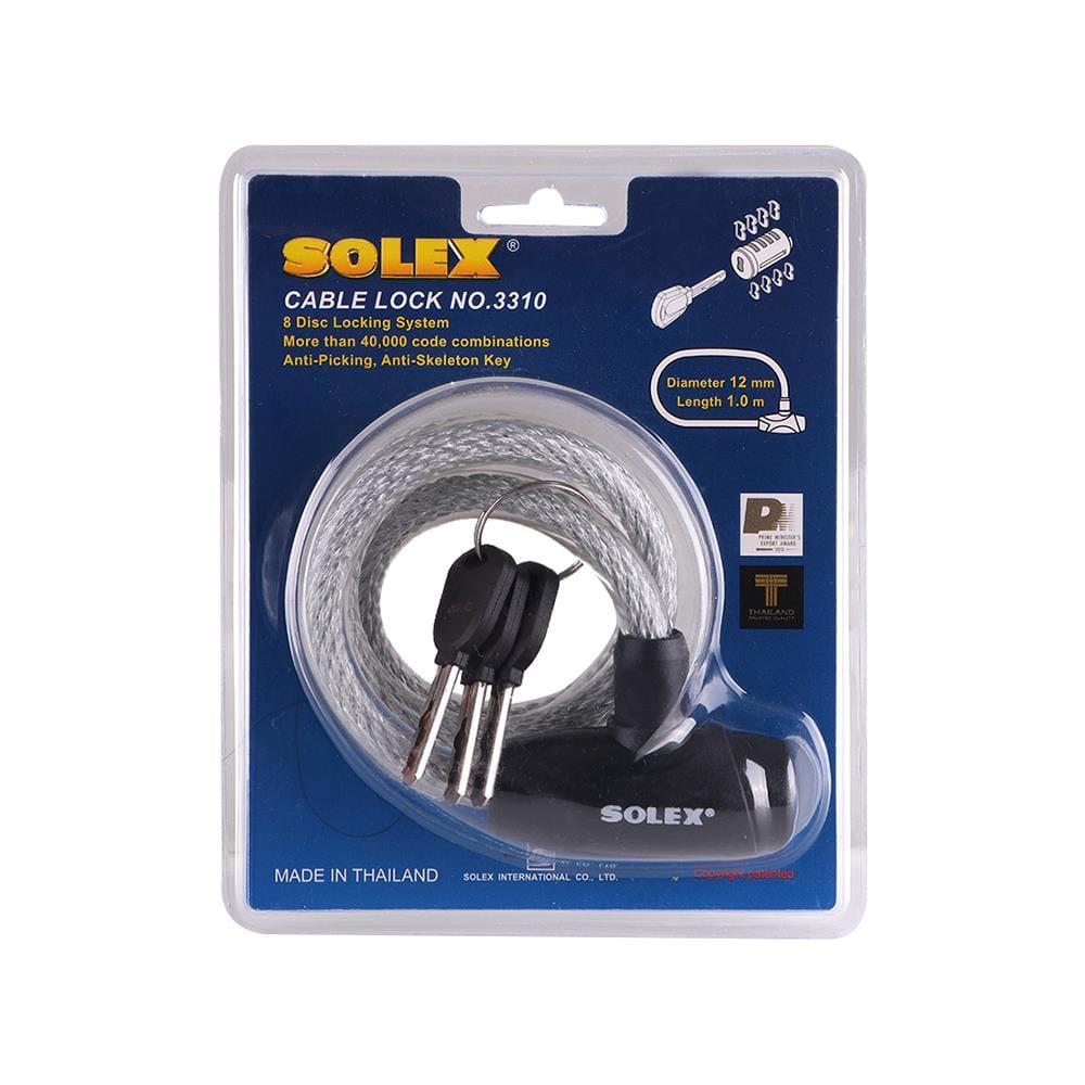 CABLE LOCK SOLEX 3310 BLACK