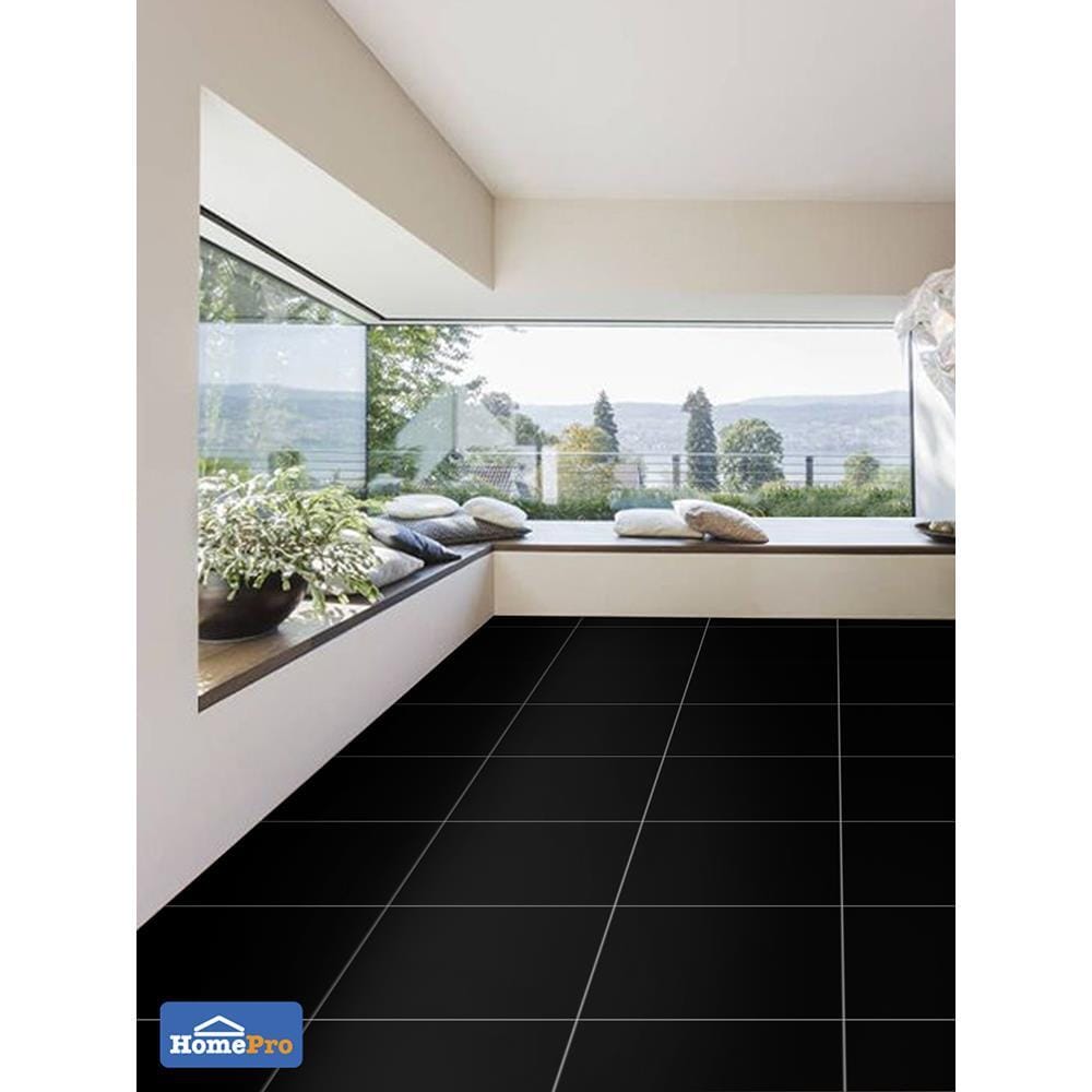 กระเบื้องพื้นพอร์ซเลน 60x60 ซม. ทริปเปิ้ล แบล็ค 1.44M2