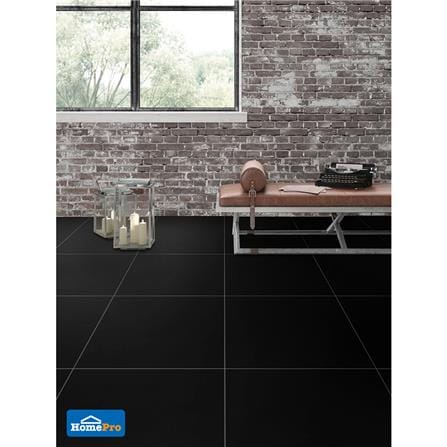 กระเบื้องพื้นพอร์ซเลน 60x60 ซม. ทริปเปิ้ล แบล็ค 1.44M2_2