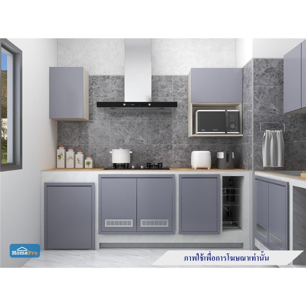 บานซิงค์เดี่ยว CABIN HI-GLOSS 43x65 ซม. สีเทา