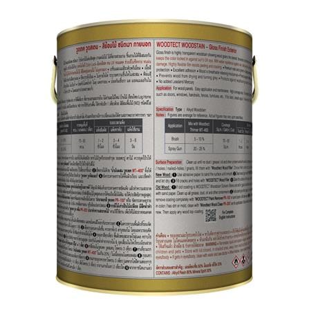 สีย้อมไม้ ชนิดเงา WOODTECT 106 สีสักล้านนา 1 แกลลอน_1