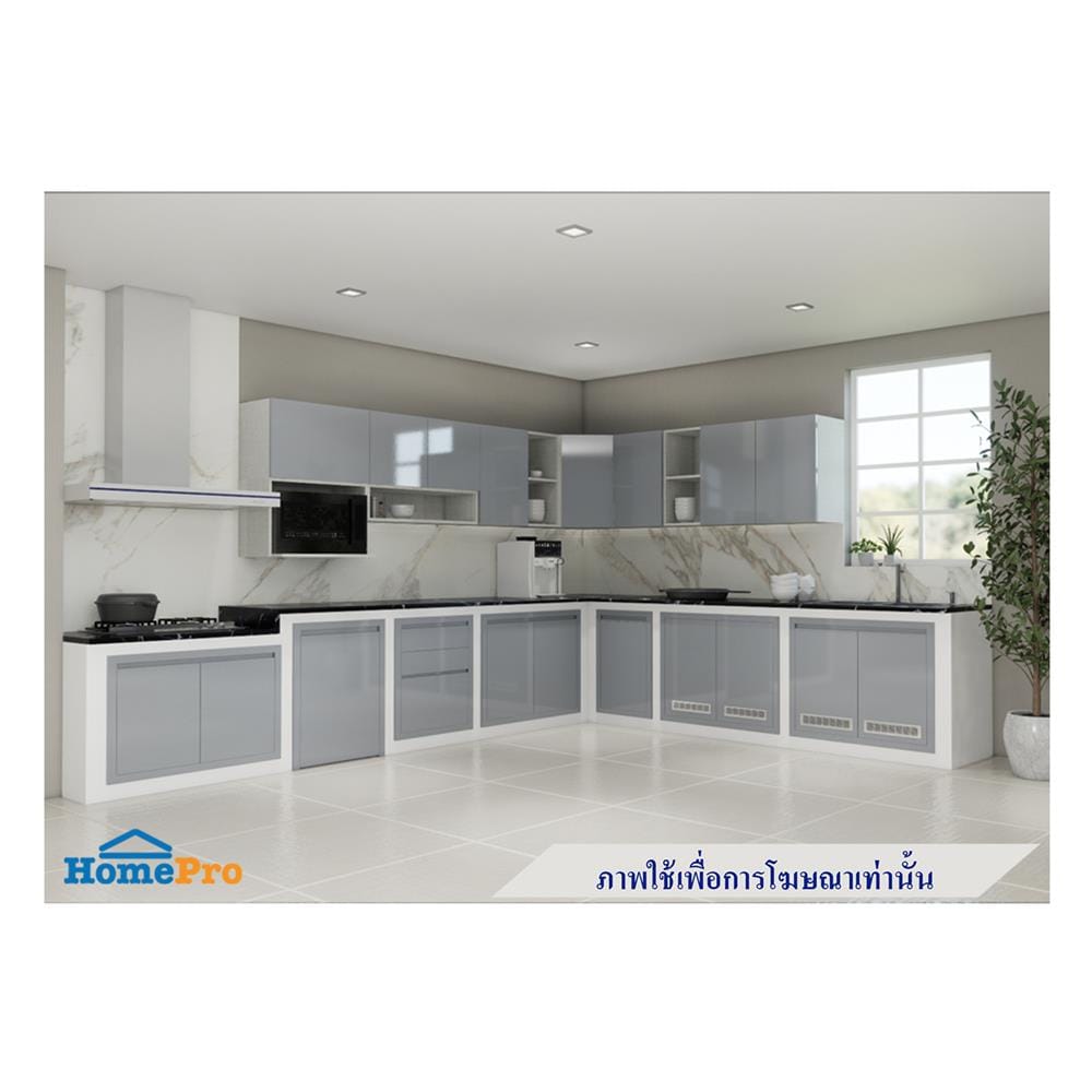บานใต้ซิงค์ CABIN HI-GLOSS 83X65 ซม. สีเทา