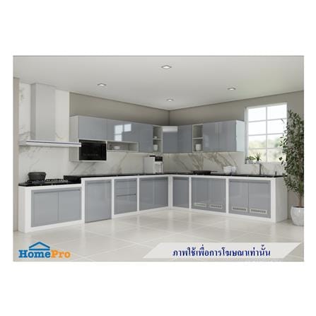 ตู้แขวนคู่ CABIN HI-GLOSS 80x60 ซม. สีเทา_5