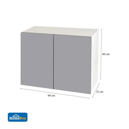 ตู้แขวนคู่ CABIN HI-GLOSS 80x60 ซม. สีเทา_7