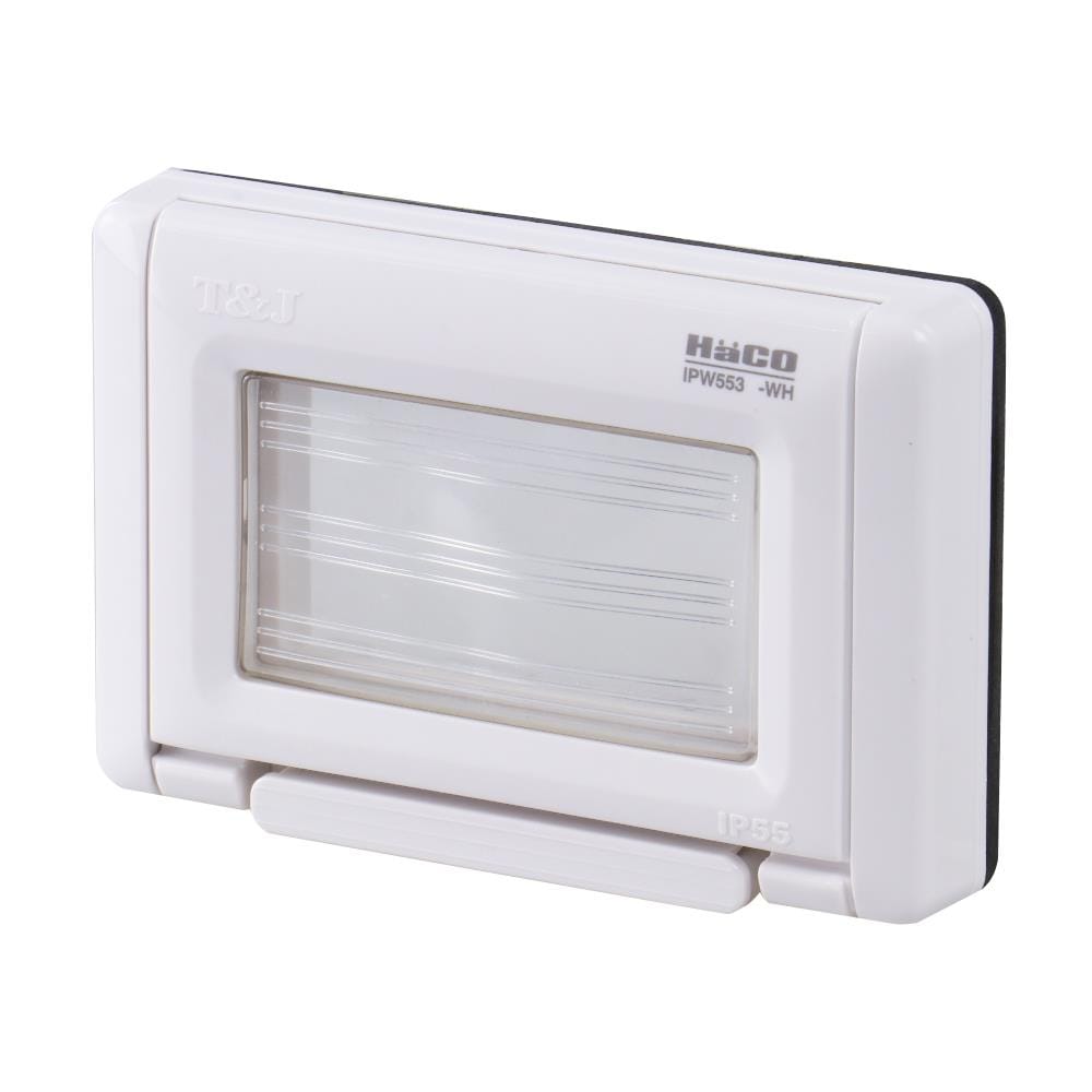 กล่องกันน้ำแบบฝัง 3 ช่อง HACO IPW553 สีขาว