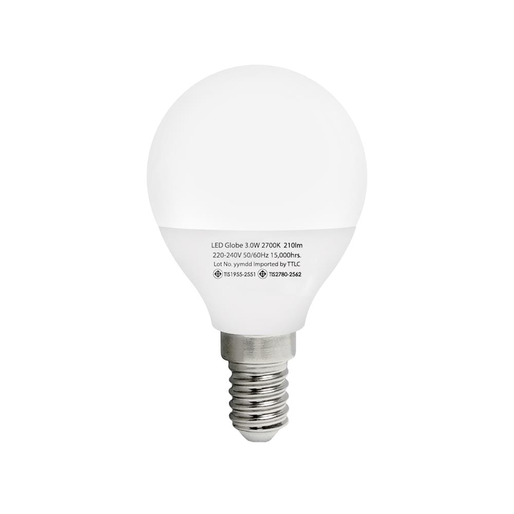หลอด LED SHINING BULB GLOBE 3 วัตต์ WARM WHITE E14