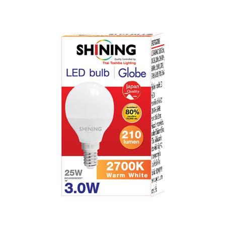 หลอด LED SHINING BULB GLOBE 3 วัตต์ WARM WHITE E14_2