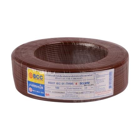 สายไฟ THW IEC01 BCC 1x4ตร.มม. 100 ม. สีน้ำตาล_0
