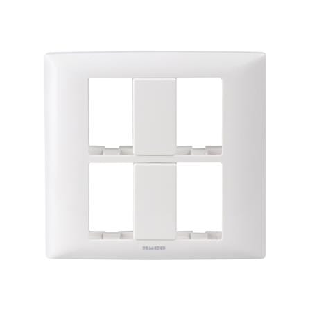 หน้ากาก 4 ช่อง HACO AP-F004 สีขาว_0