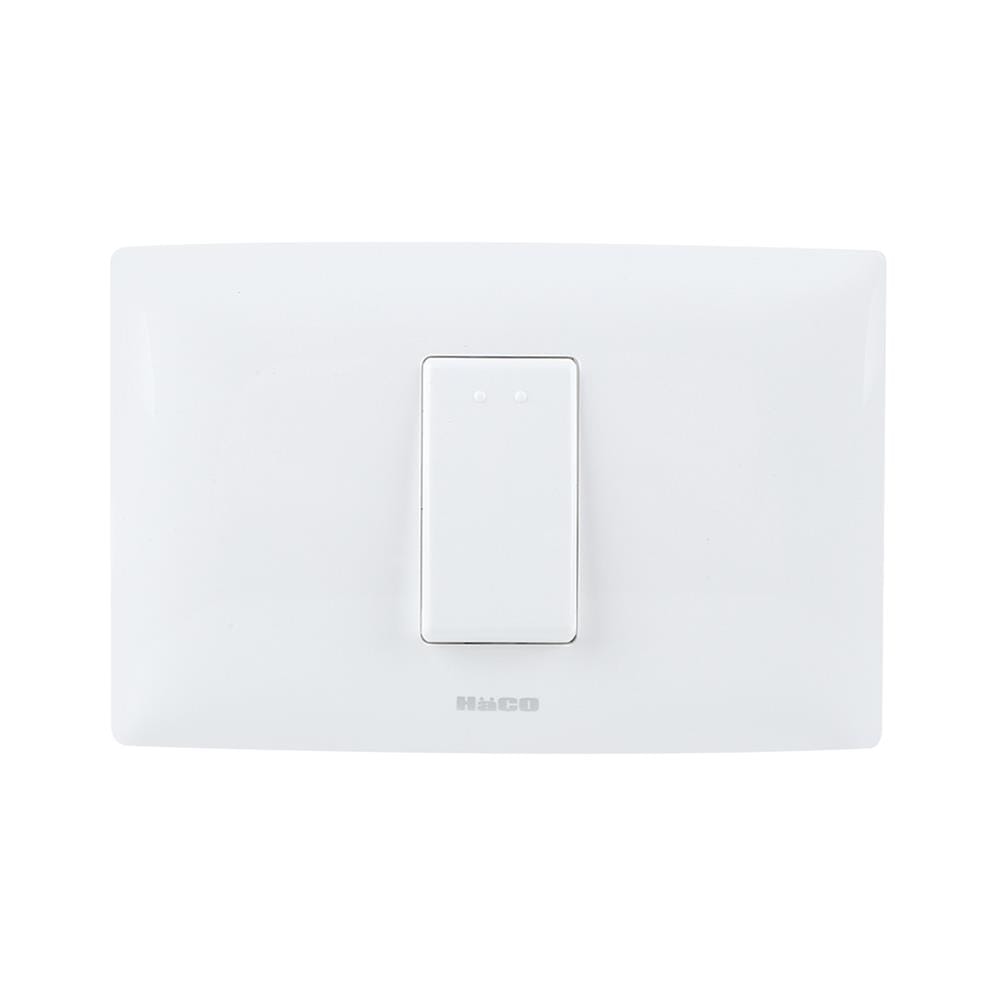 ชุดสวิตช์ 1 ทาง 1 ช่อง HACO AP-S11 สีขาว