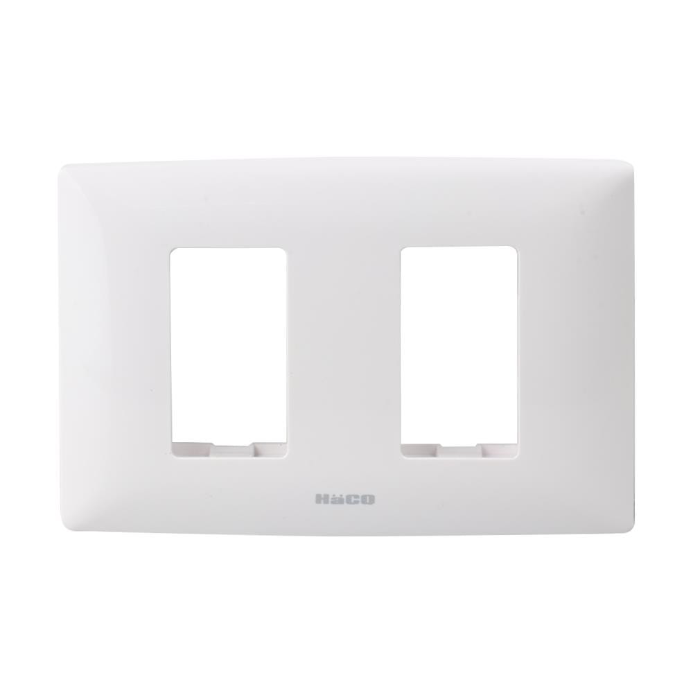 หน้ากาก 2 ช่อง HACO AP-F002 สีขาว