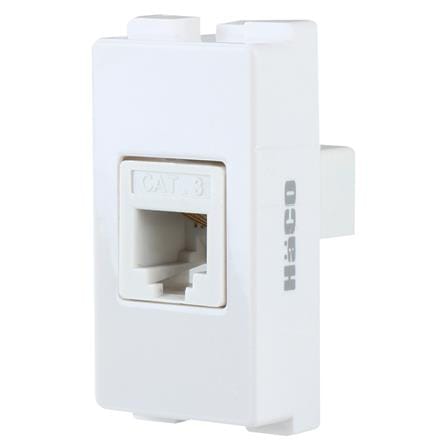เต้ารับโทรศัพท์ HACO 6P/4C AP-P024 สีขาว_1