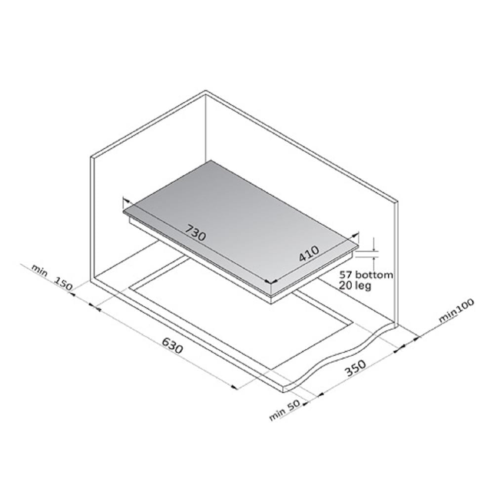 เตาฝัง+เครื่องดูดควัน TEKA LINEA GL73 2G+LDD90.2