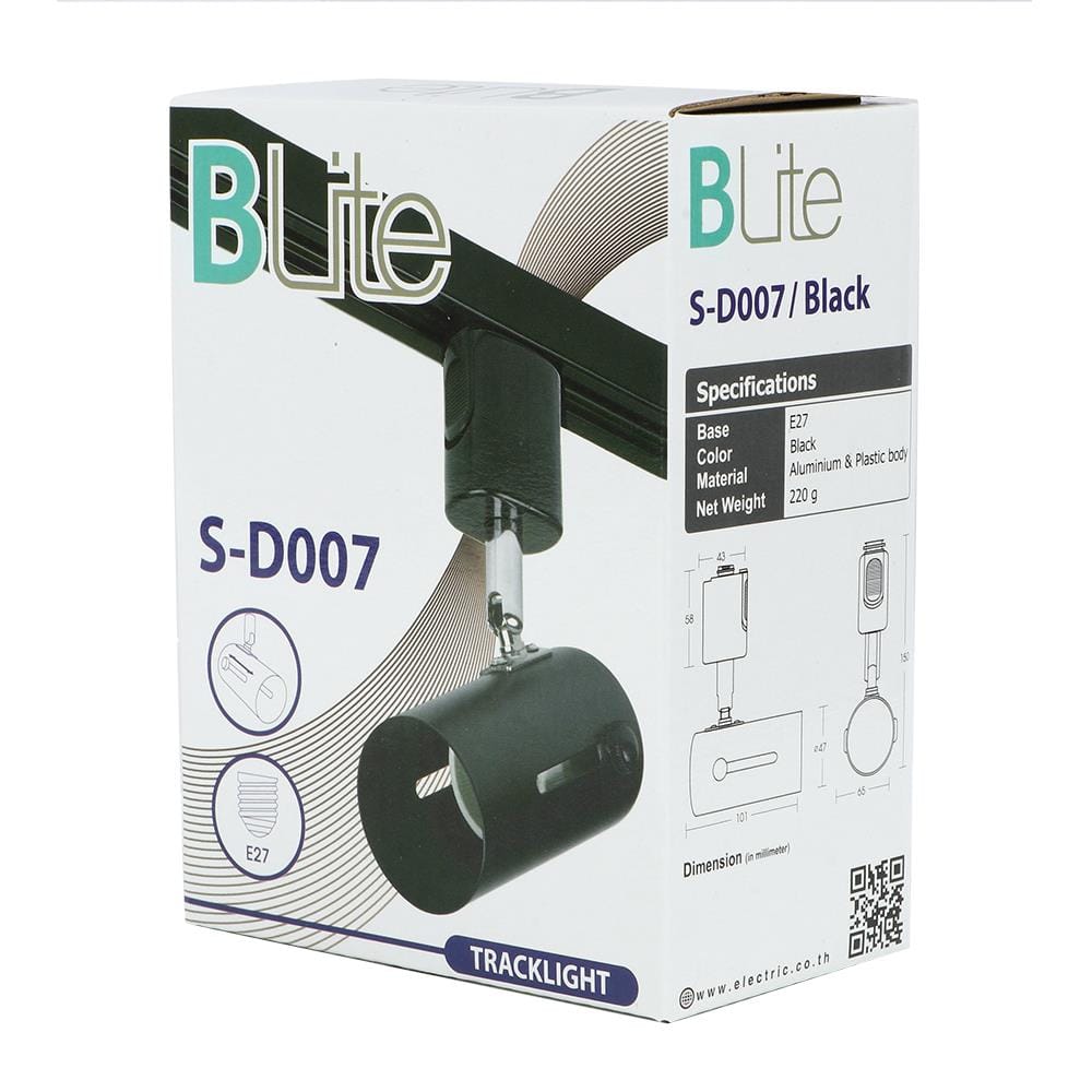 แทรกไลท์ติดราง BEC S-D007 สีดำ