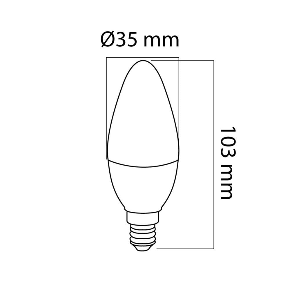 หลอด LED SHINING CANDLE 3 วัตต์ WARM WHITE E14