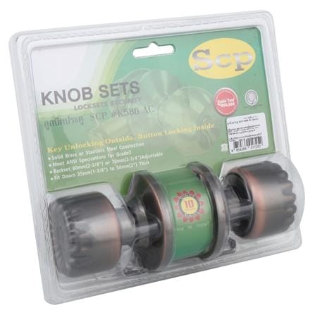 ลูกบิดประตู หัวกลม SCP K586 AC สีทองแดงรมดำ_3
