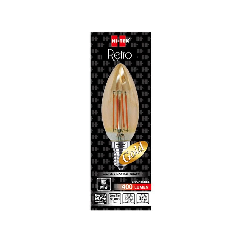 หลอด LED HI-TEK FILAMENT CANDLE 4 วัตต์ WARMWHITE E14