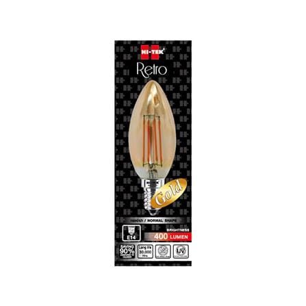 หลอด LED HI-TEK FILAMENT CANDLE 4 วัตต์ WARMWHITE E14_1