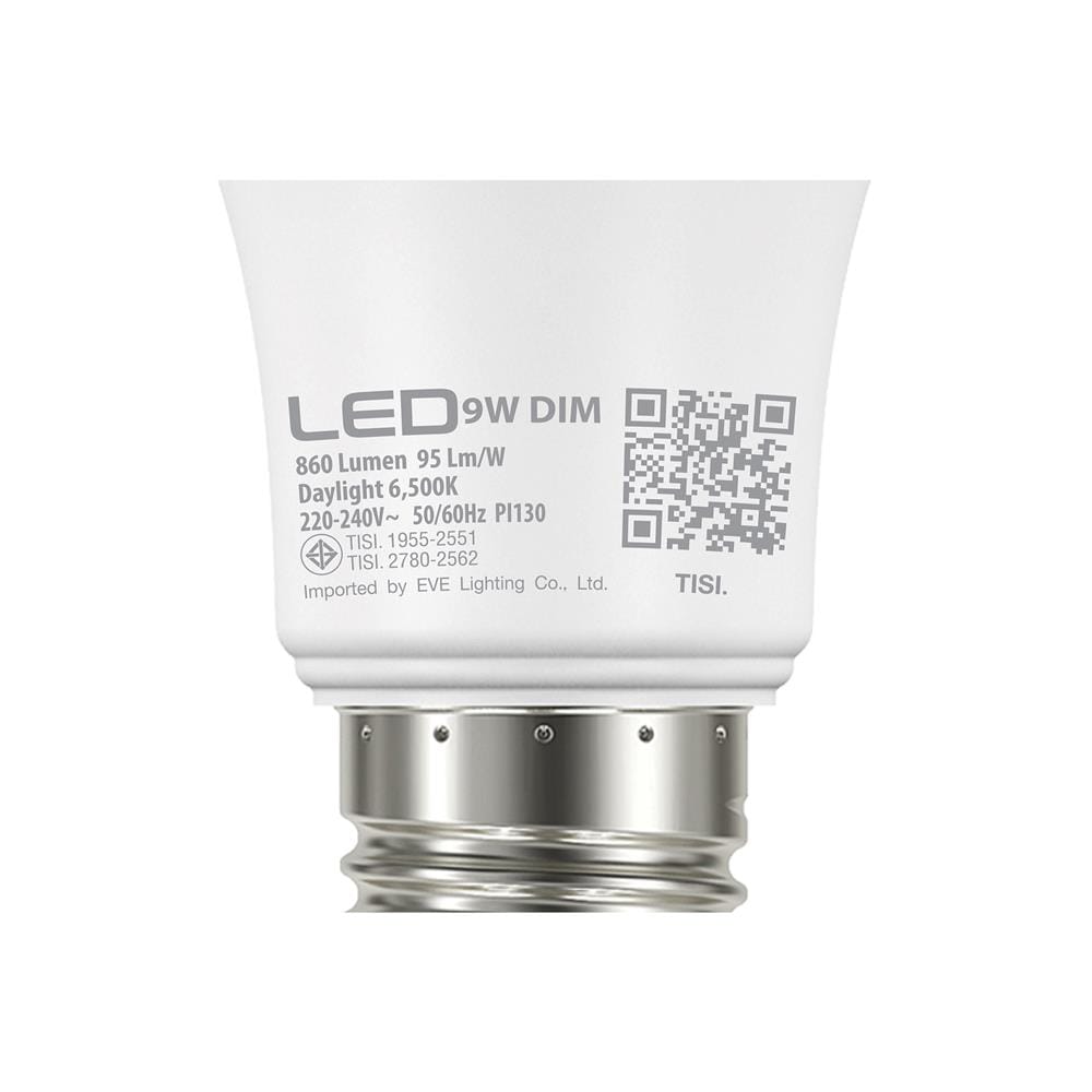 หลอด LED EVE BULB DIMMABLE 9 วัตต์ DAYLIGHT E27