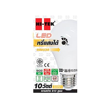 หลอด LED HI-TEK A60 Dimmable 10 วัตต์ WARMWHITE E27_1