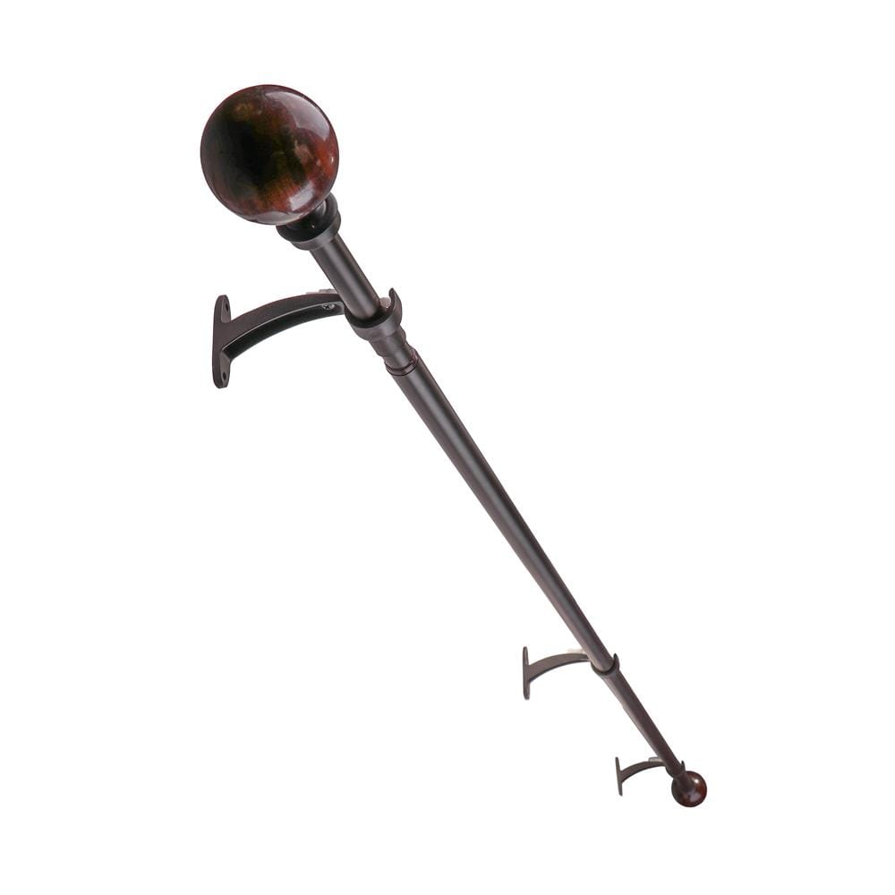 รางเหล็ก ยืดหด HOME LIVING STYLE WOOD BALL 110-210 ซม. สีน้ำตาล