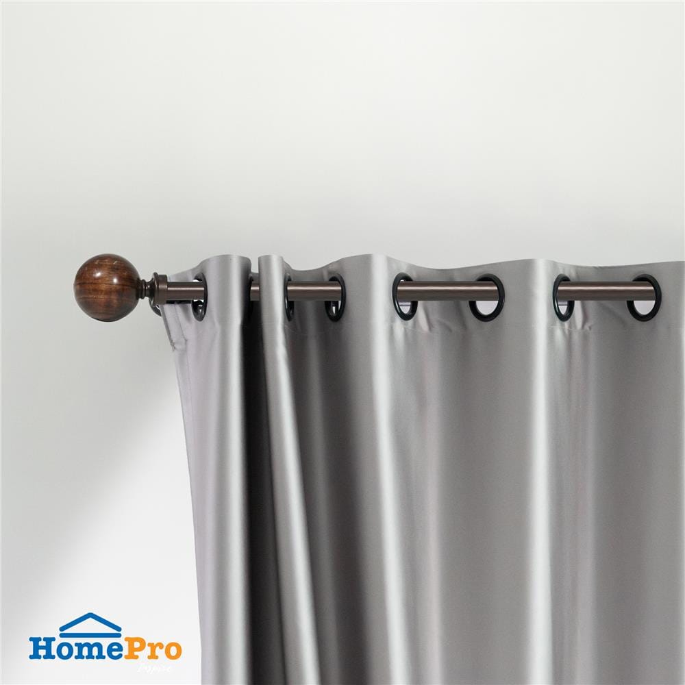 รางเหล็ก ยืดหด HOME LIVING STYLE WOOD BALL 110-210 ซม. สีน้ำตาล
