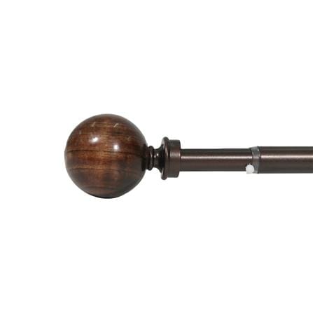 รางเหล็ก ยืดหด HOME LIVING STYLE WOOD BALL 110-210 ซม. สีน้ำตาล_0