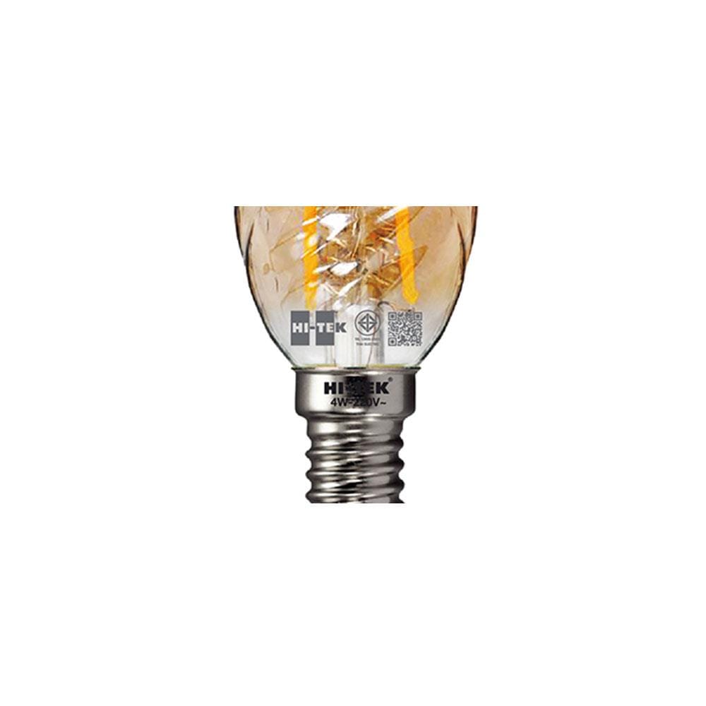 หลอด LED HI-TEK CANDLE SPIRAL 4 วัตต์ WARMWHITE E14
