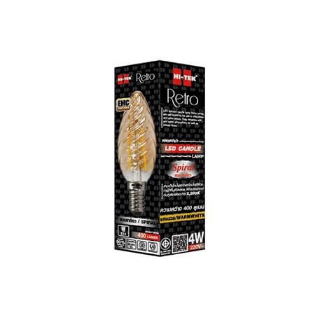 หลอด LED HI-TEK CANDLE SPIRAL 4 วัตต์ WARMWHITE E14_2