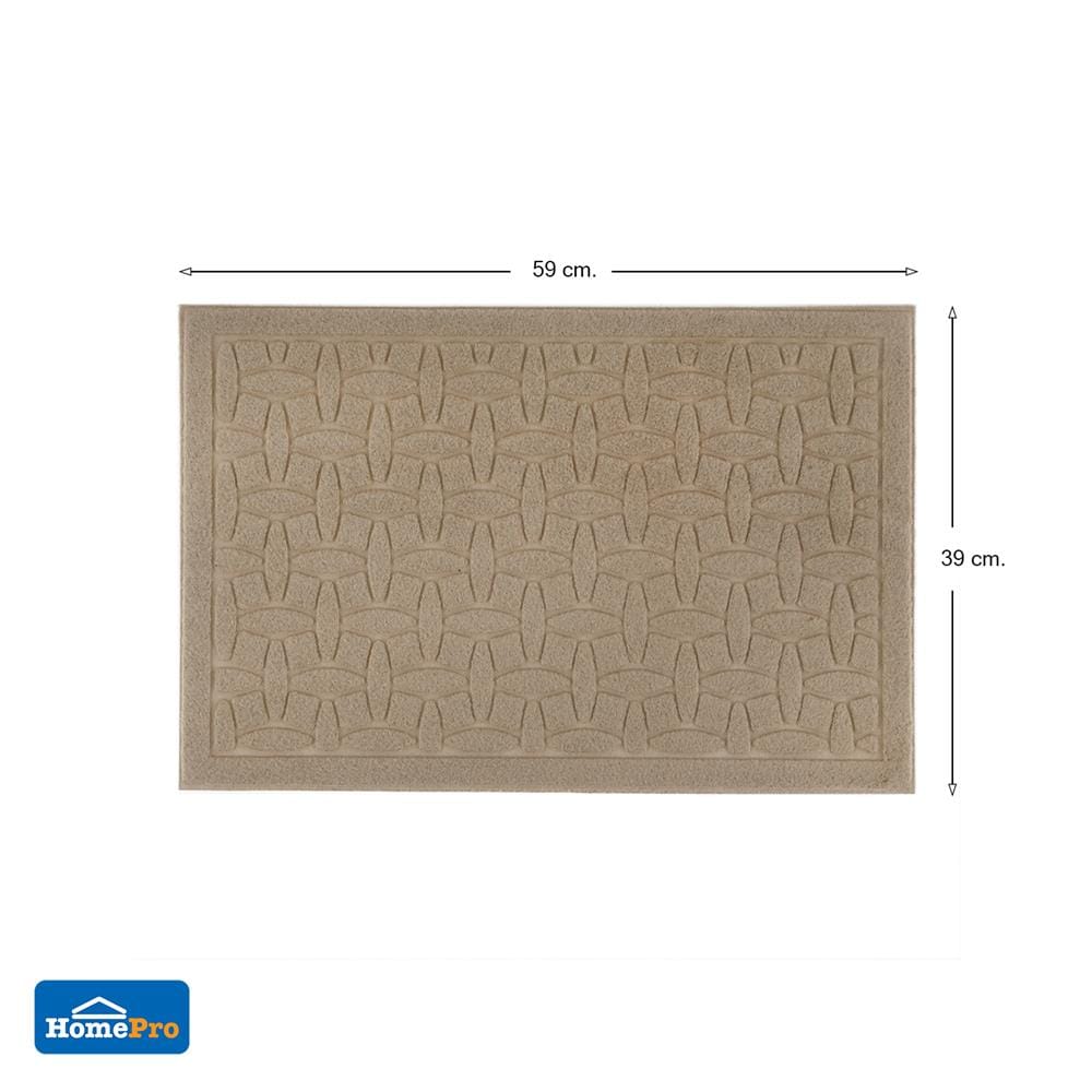 พรมเช็ดเท้าดักฝุ่น HOME LIVING STYLE MX2046 39X59 ซม. สีเบจ