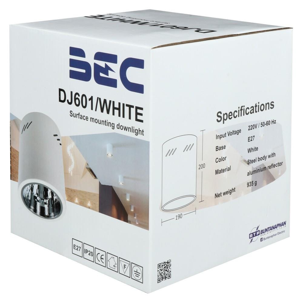 ดาวน์ไลท์ BEC DJ601/WHITE โลหะ 6" กลม สีขาว