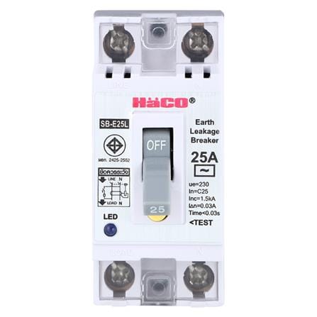 เซฟตี้เบรกเกอร์กันไฟดูด 25 แอมป์ HACO SB-E25L_0