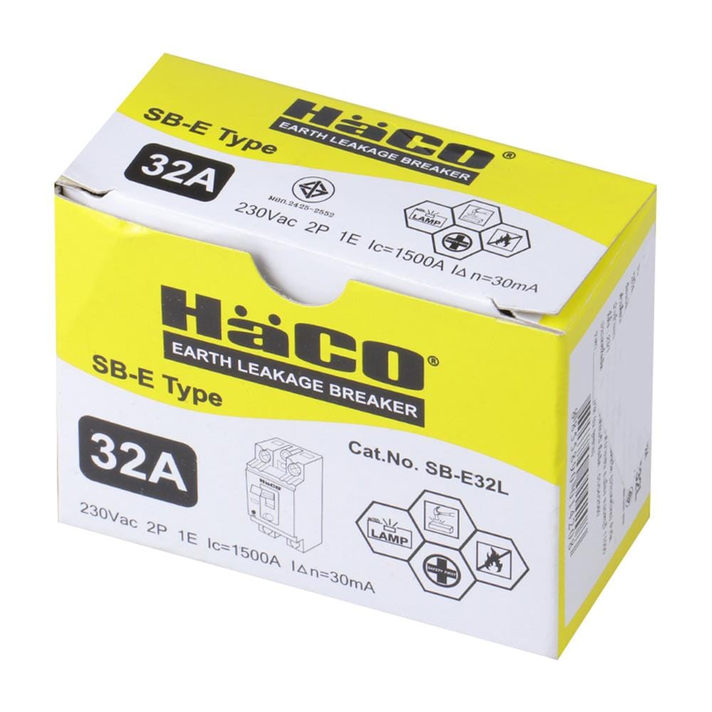 เซฟตี้เบรกเกอร์กันไฟดูด 32 แอมป์ HACO SB-E32L