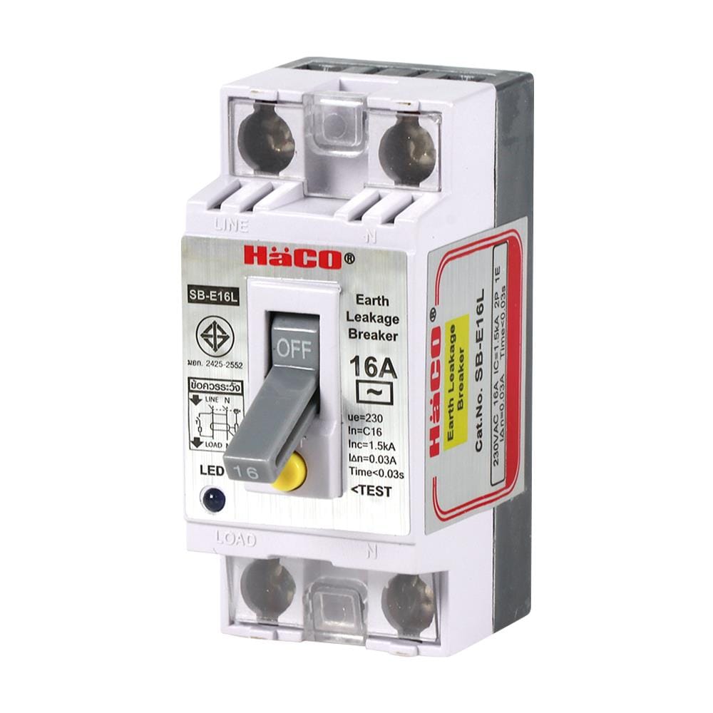 เซฟตี้เบรกเกอร์กันไฟดูด 16 แอมป์ HACO SB-E16L