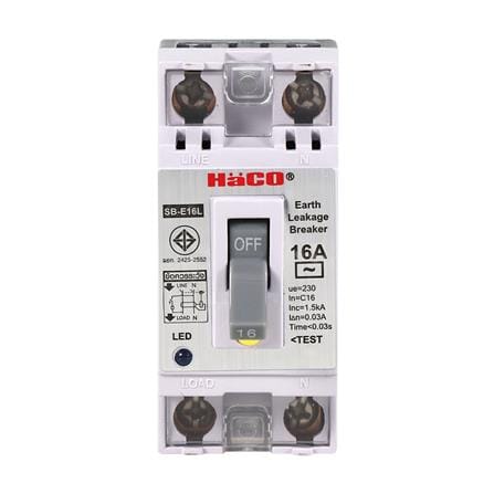 เซฟตี้เบรกเกอร์กันไฟดูด 16 แอมป์ HACO SB-E16L