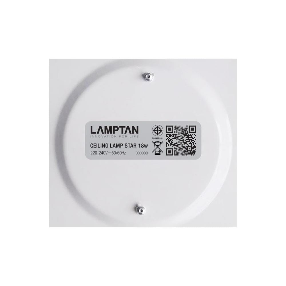 ไฟเพดาน LED LAMPTAN STAR 12 นิ้ว 18 วัตต์ DAYLIGHT สีขาว